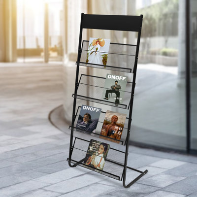 Inbox Zero Pearisburg Metal Free Standing Magazine Rack